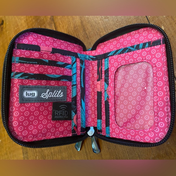 Lug splits SE RFID wallet in flamingo print - Picture 7 of 8